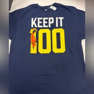 NEW Disney Shirt Adult XXL Blue The Incredibles Keep It 100 Pixar Bob Parks Mens